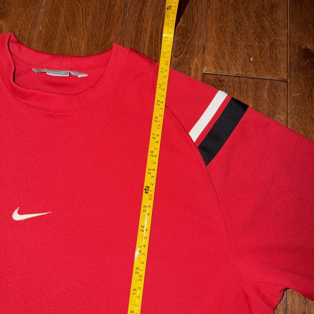 Vintage Y2K Nike Shirt Mens Size 2XL Silver Tag Middle Swoosh Red - Picture 5 of 5
